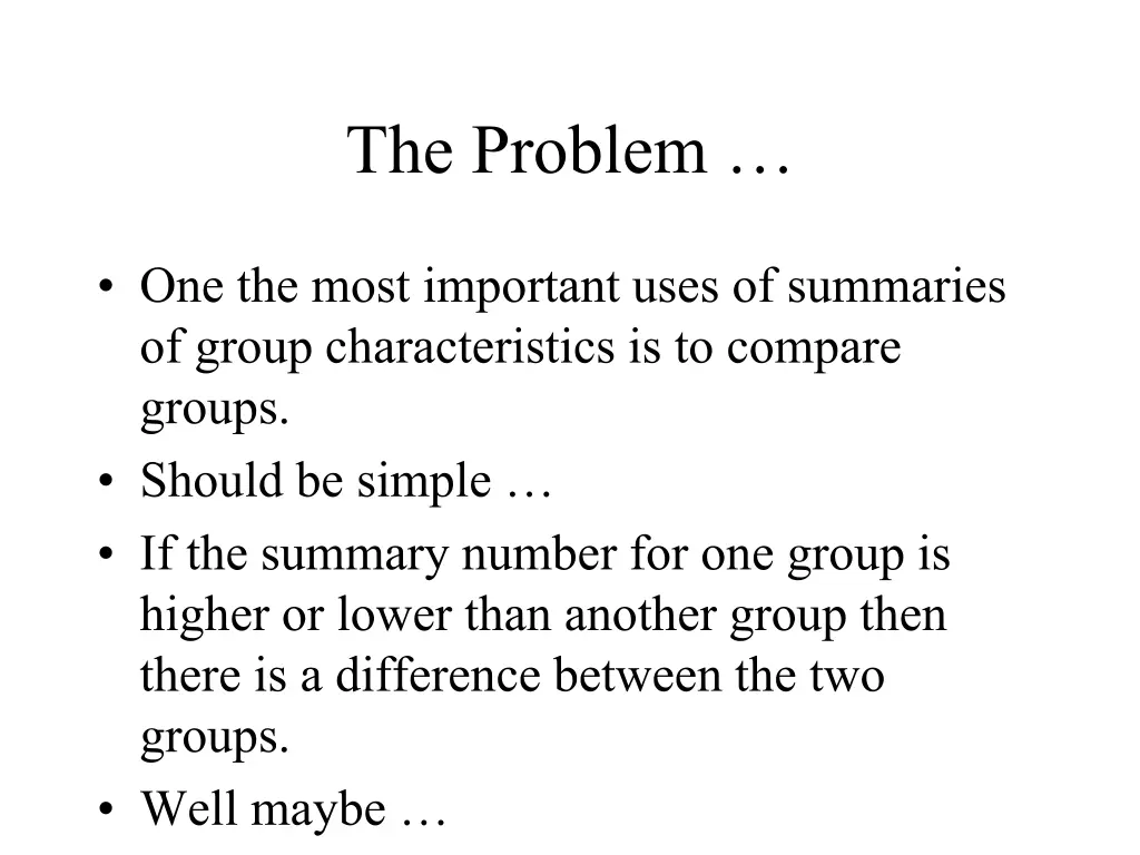 the problem