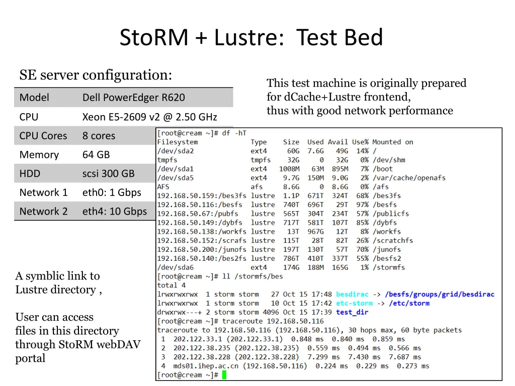 storm lustre test bed