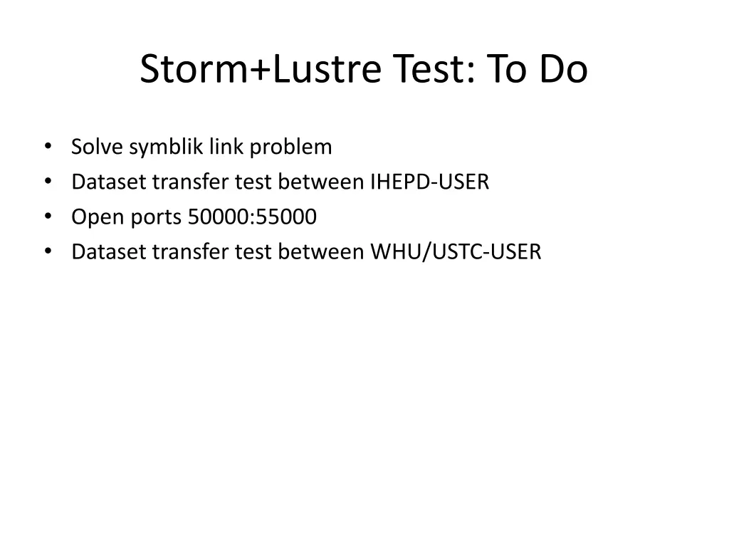storm lustre test to do