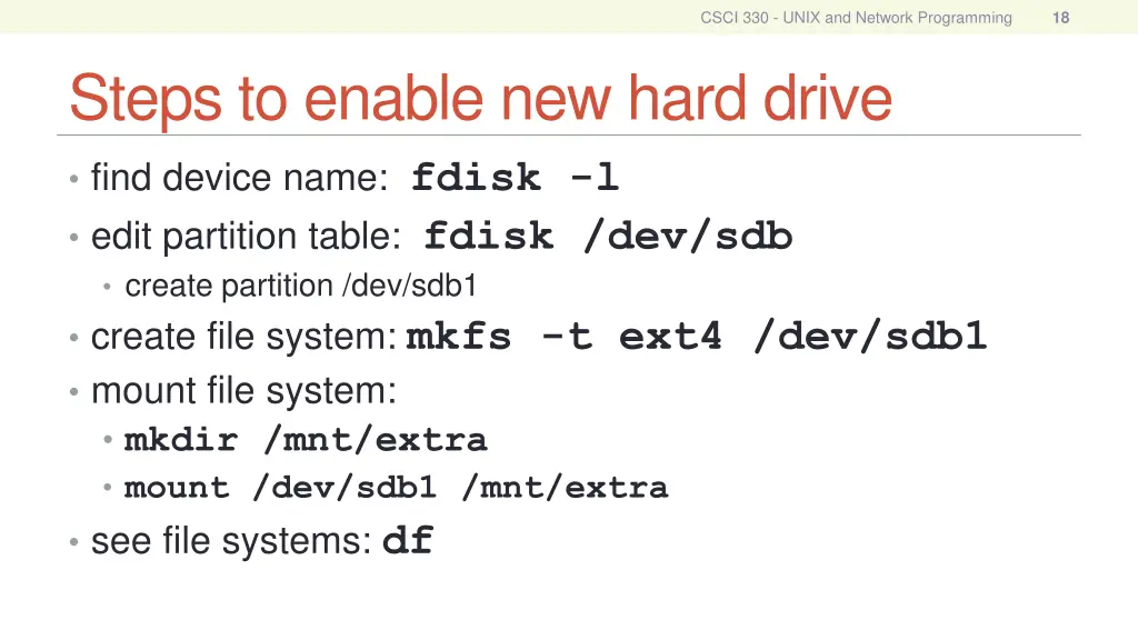 csci 330 unix and network programming 17