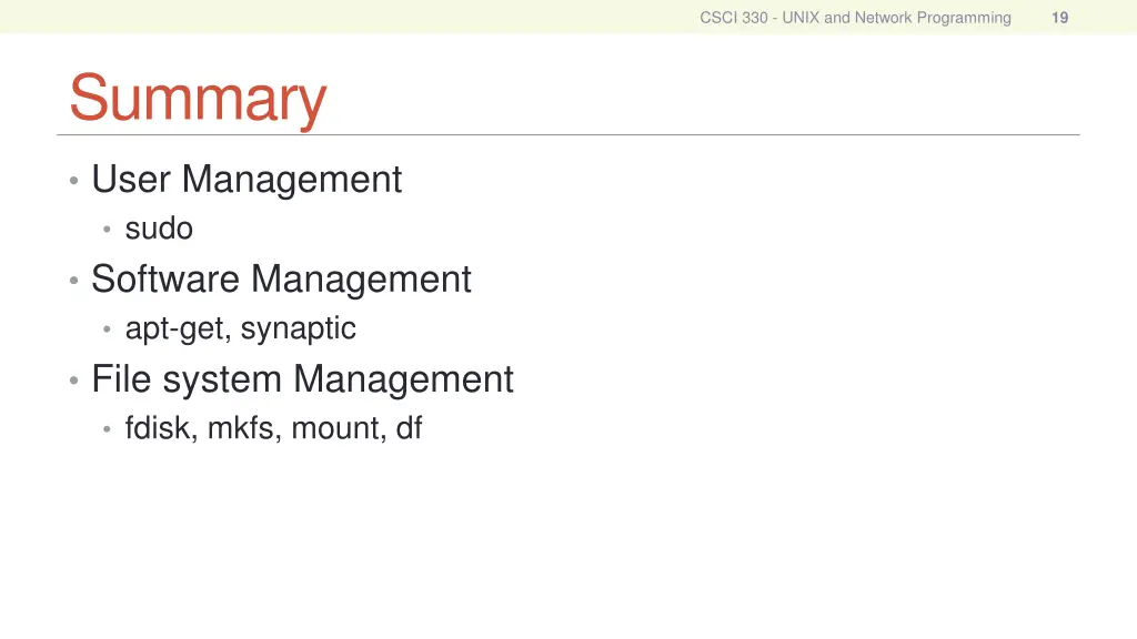 csci 330 unix and network programming 18