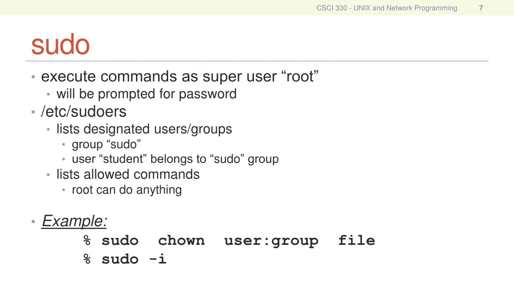 csci 330 unix and network programming 6