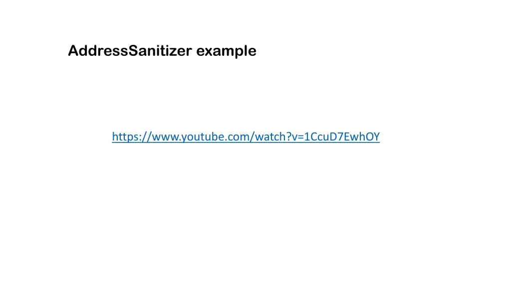 addresssanitizer example