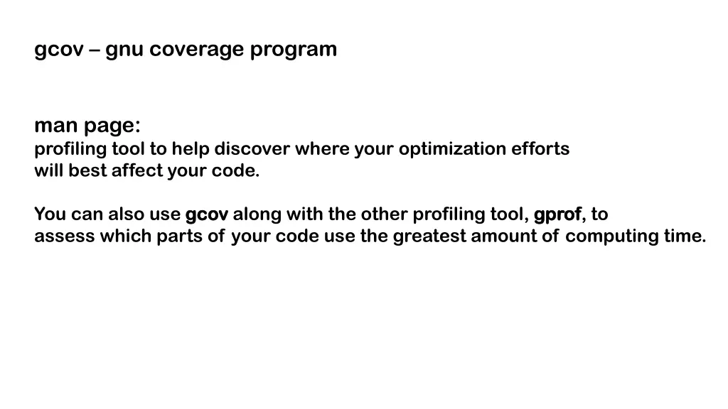 gcov gnu coverage program