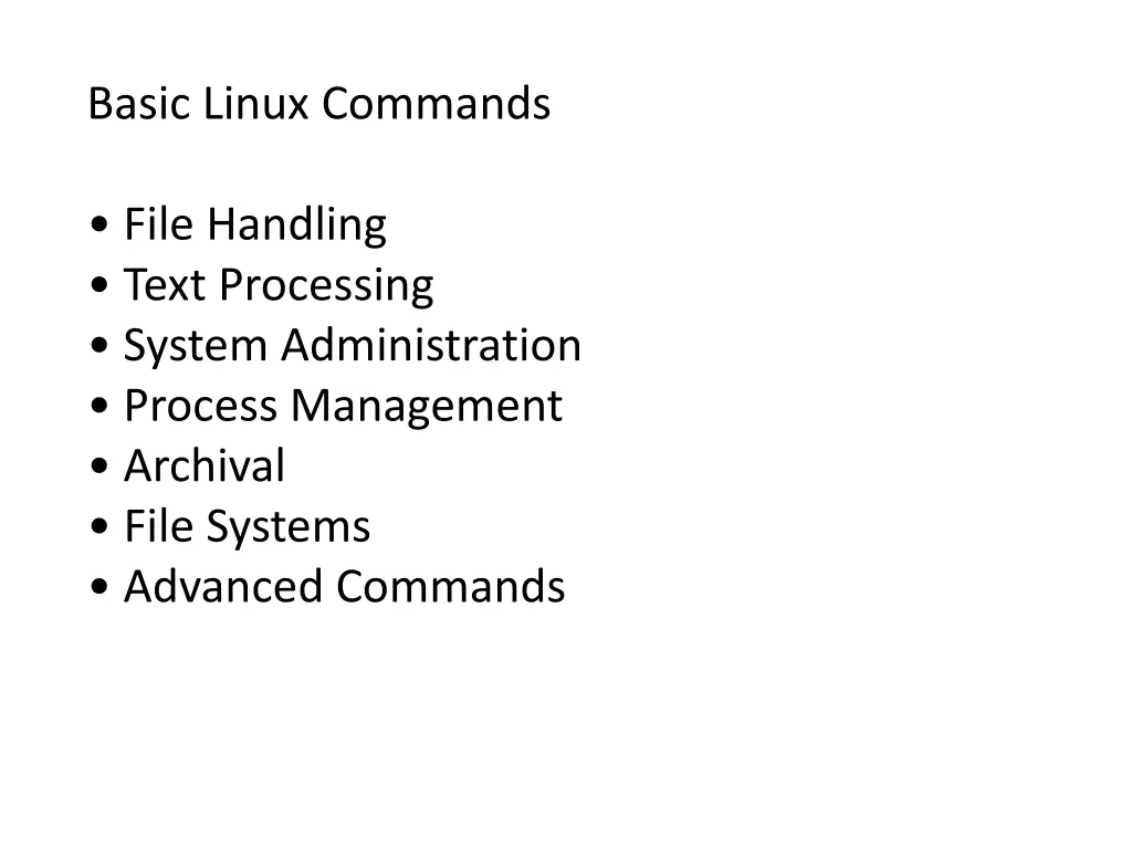 basic linux commands