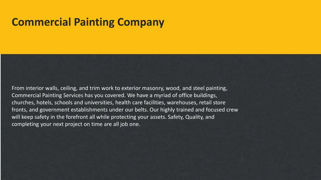 commercial painting company