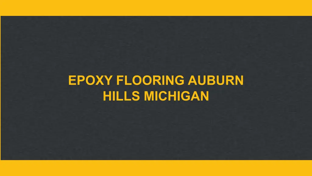 epoxy flooring auburn hills michigan