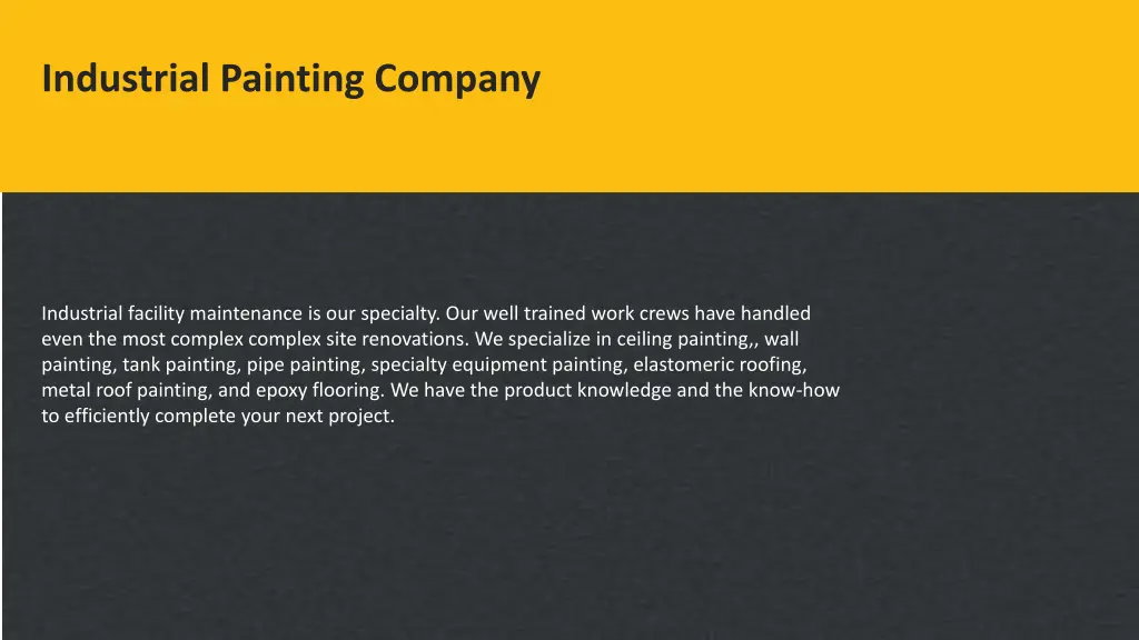 industrial painting company