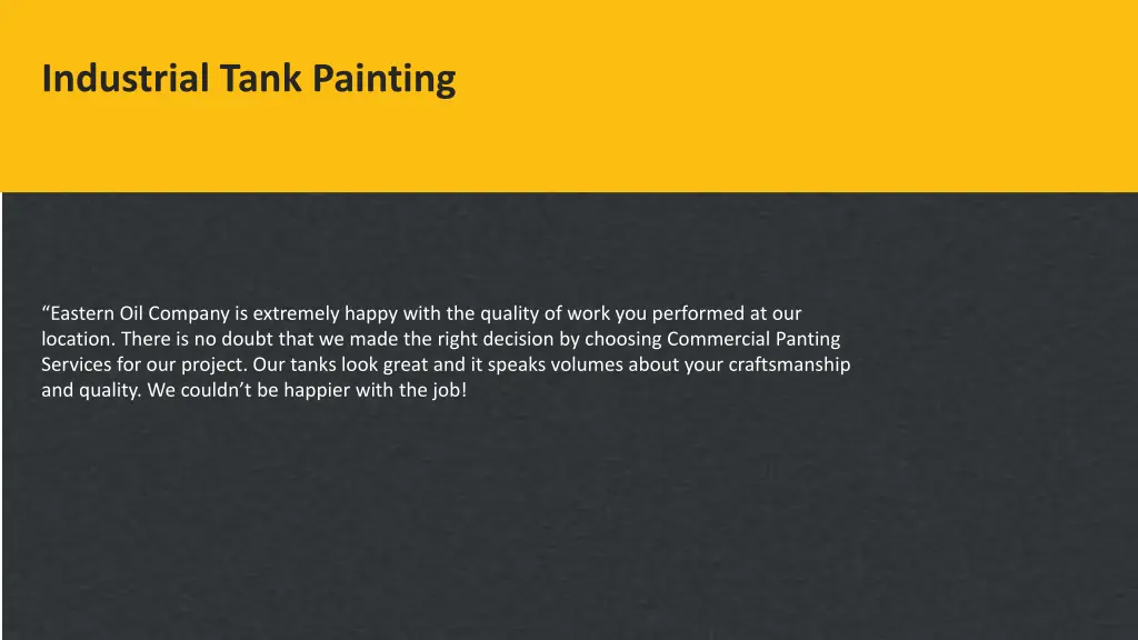 industrial tank painting