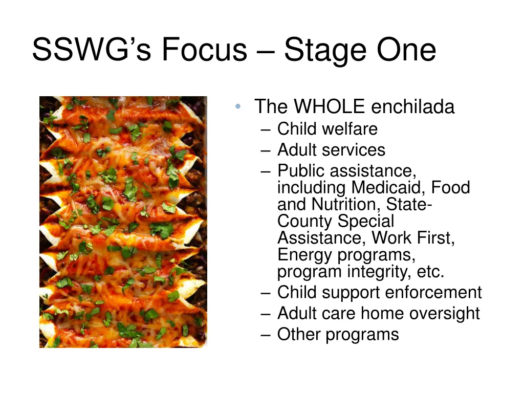 sswg s focus stage one