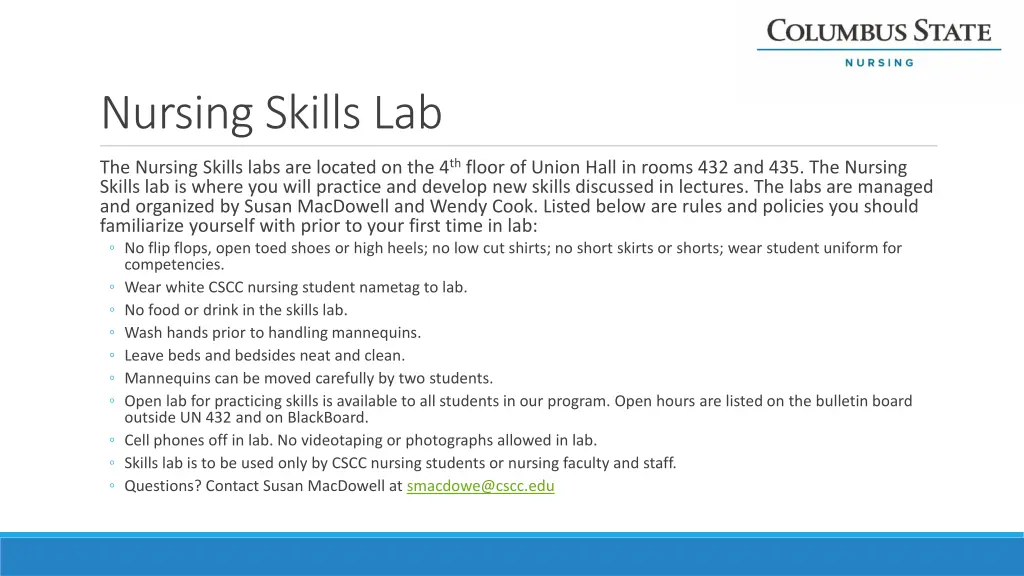 nursing skills lab
