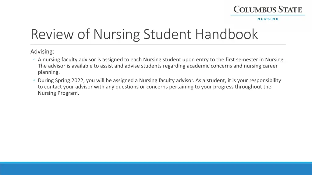 review of nursing student handbook 7