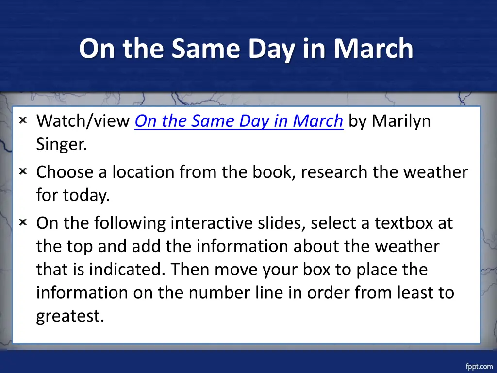 on the same day in march