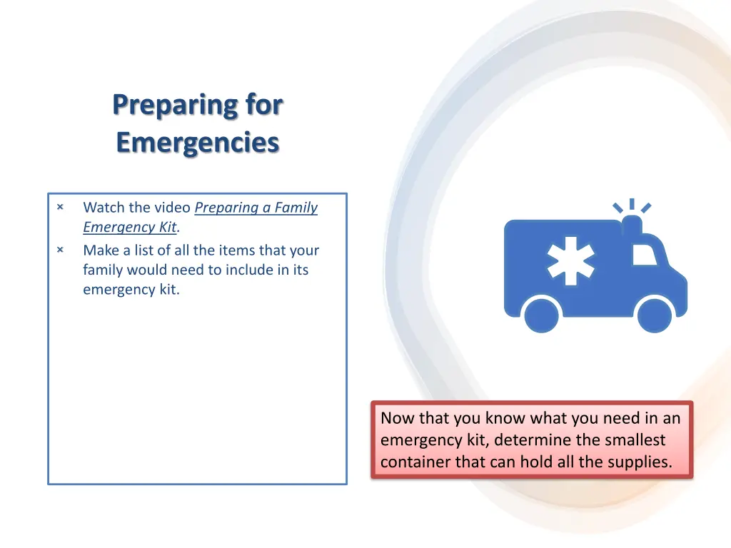 preparing for emergencies 2
