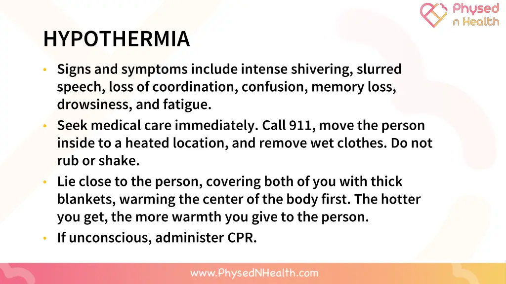 hypothermia