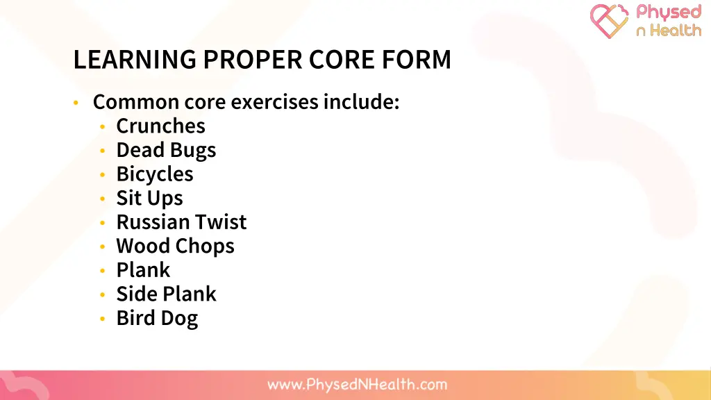 learning proper core form