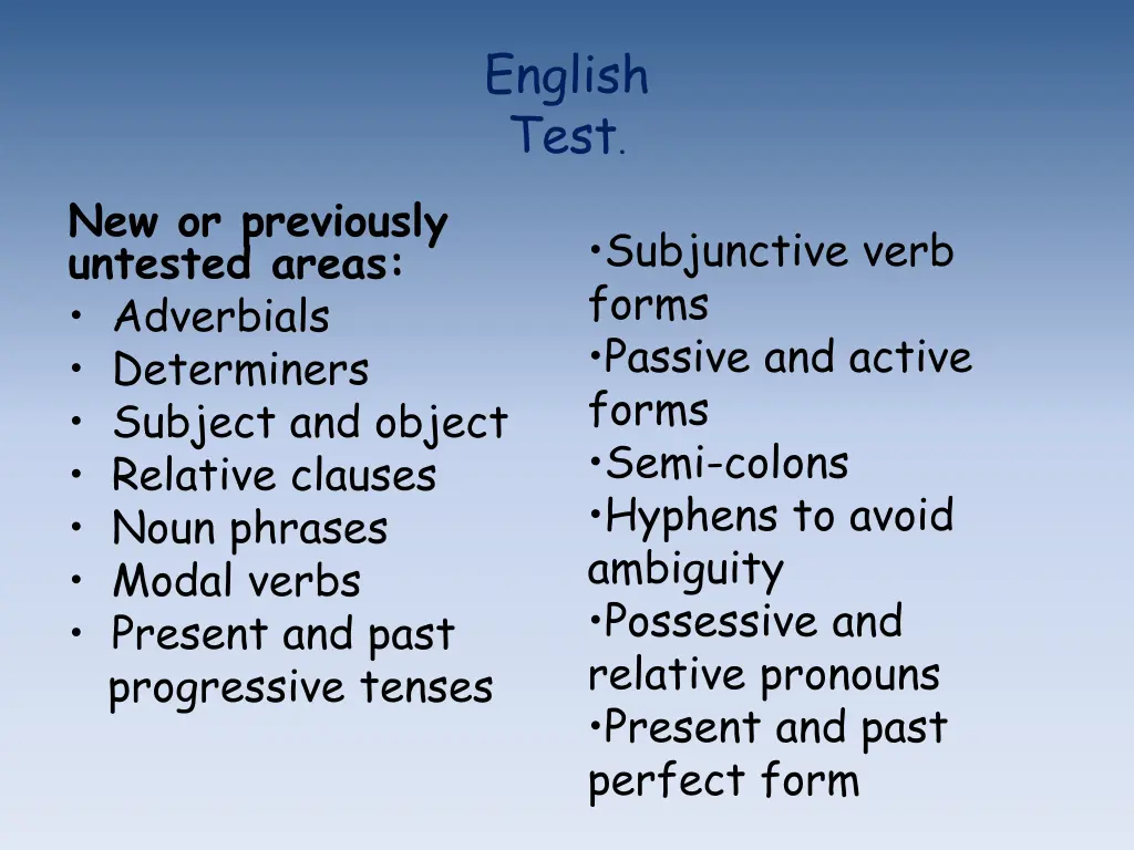 english test