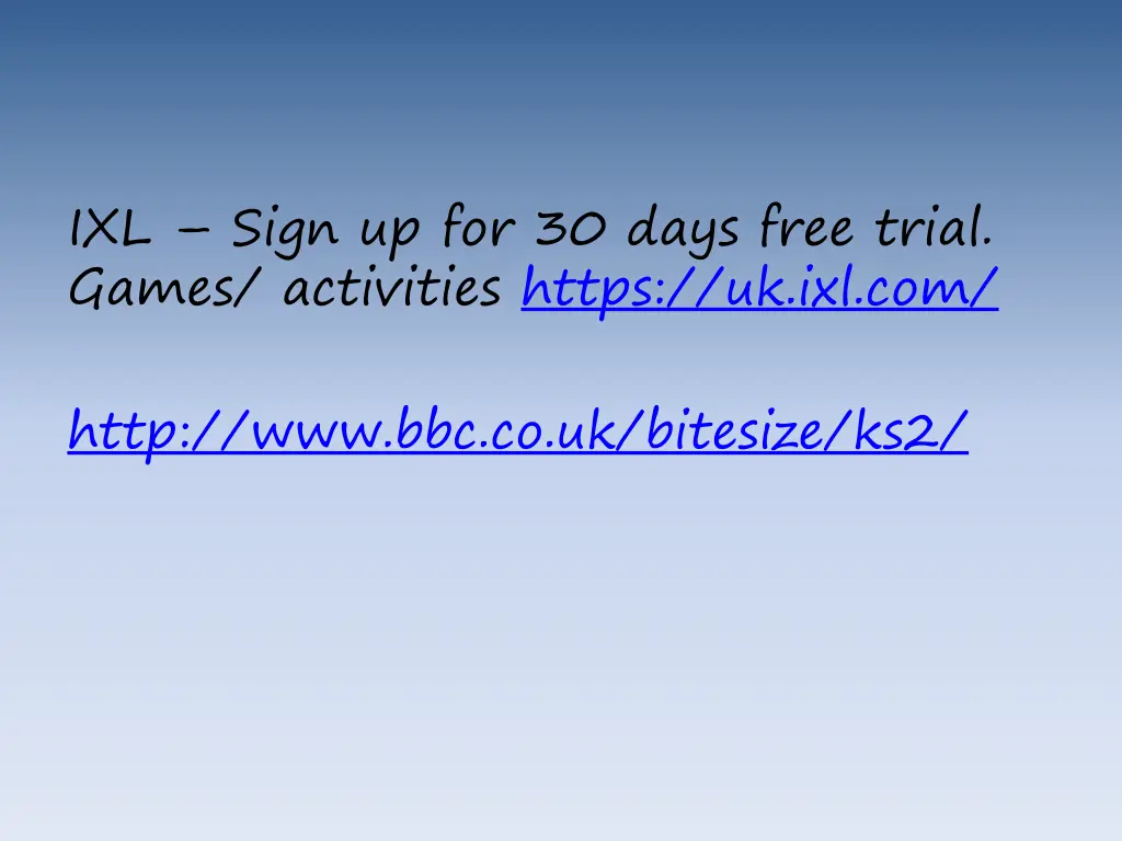 ixl sign up for 30 days free trial games