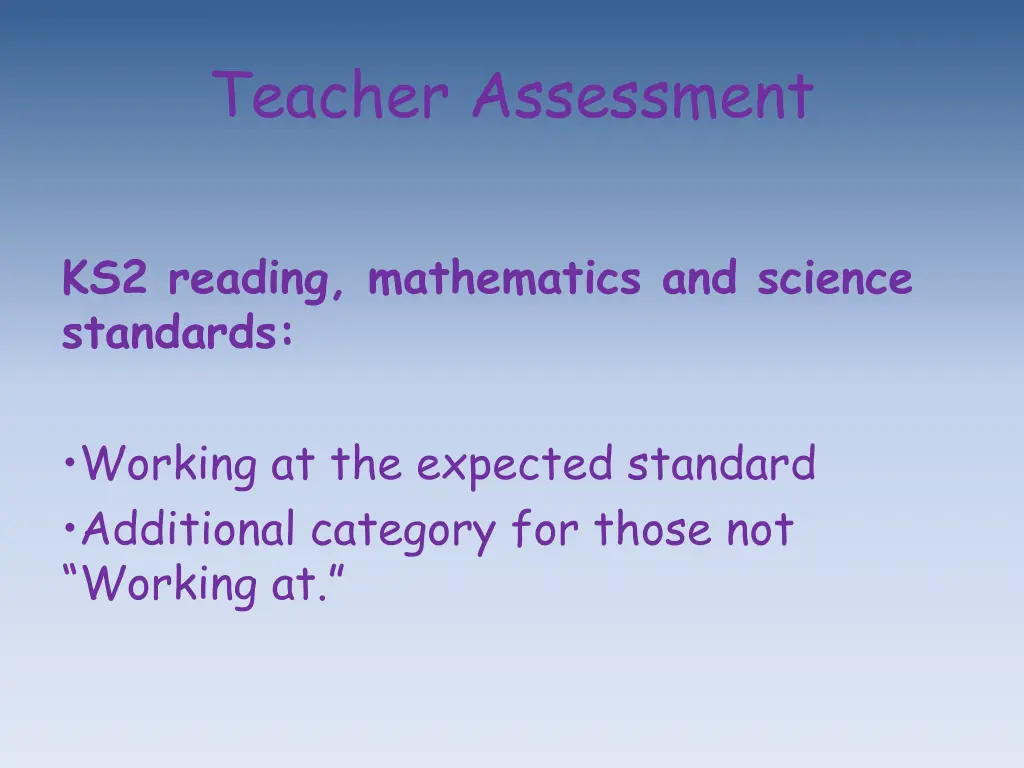 teacher assessment