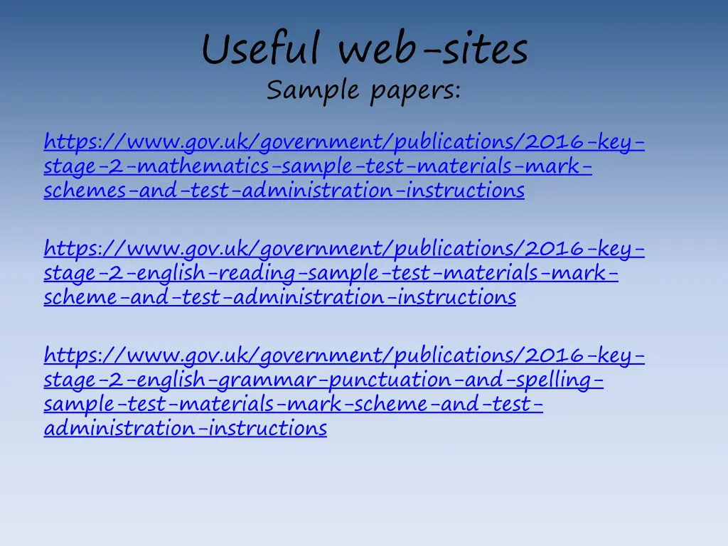 useful web sites sample papers