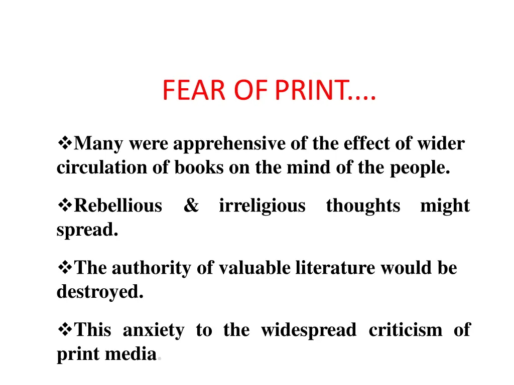 fear ofprint