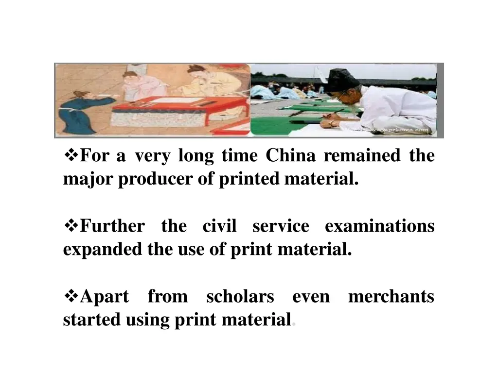 for a very long time china remained the major