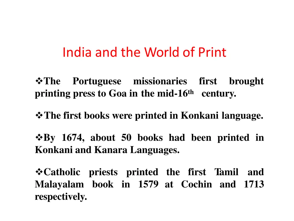 india and the world of print