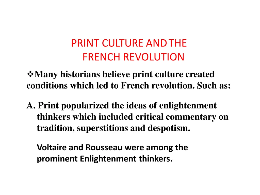 print culture andthe french revolution
