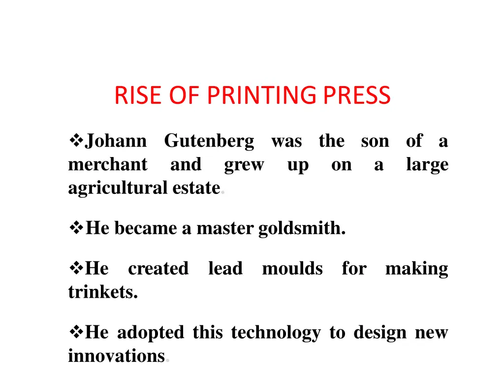 rise of printingpress