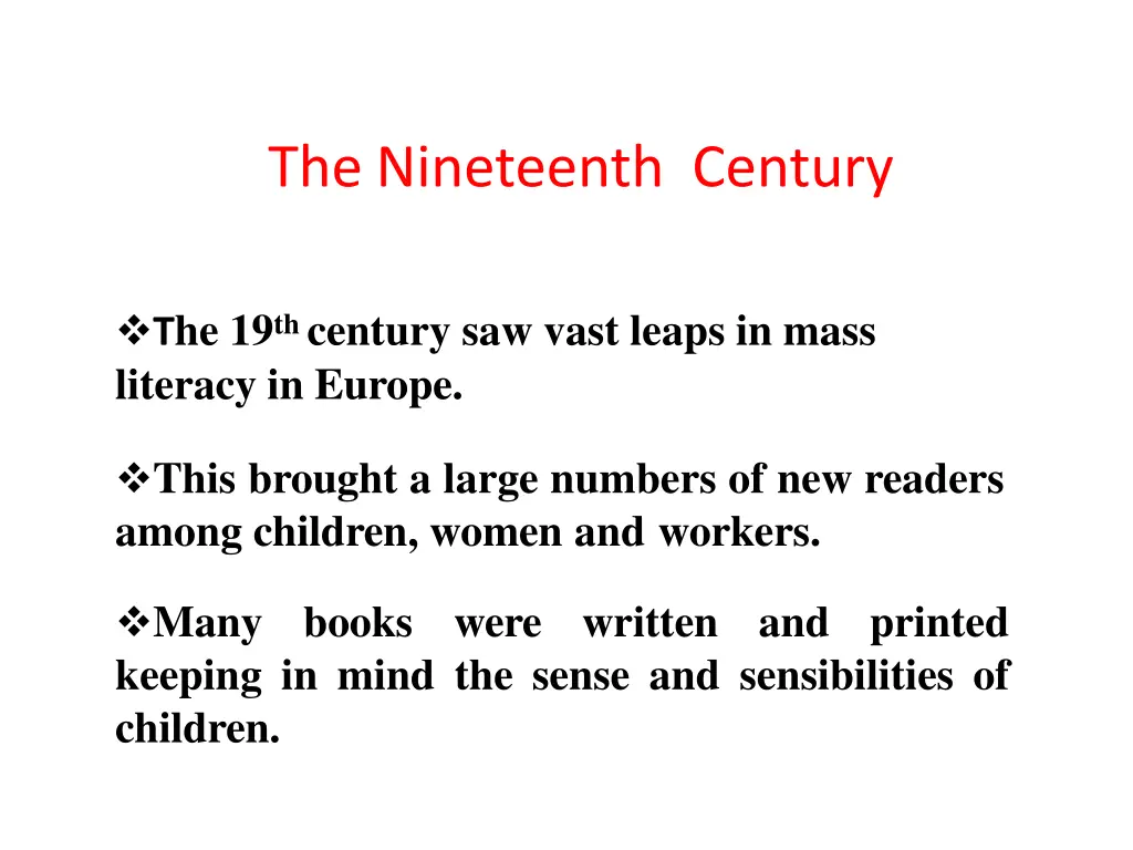 the nineteenth century