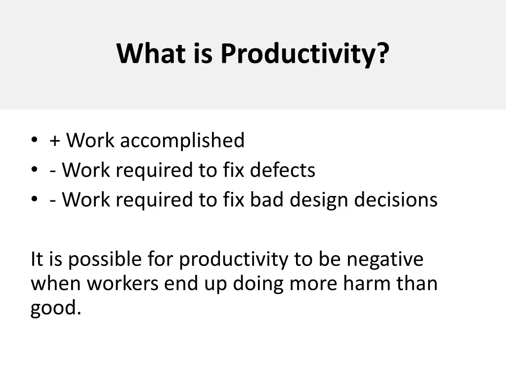 what is productivity