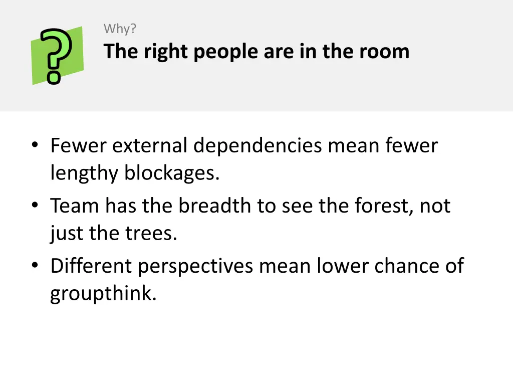 why the right people are in the room