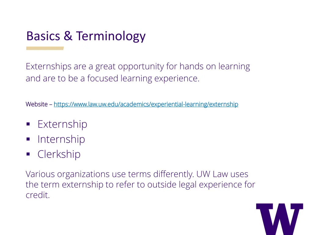 basics terminology