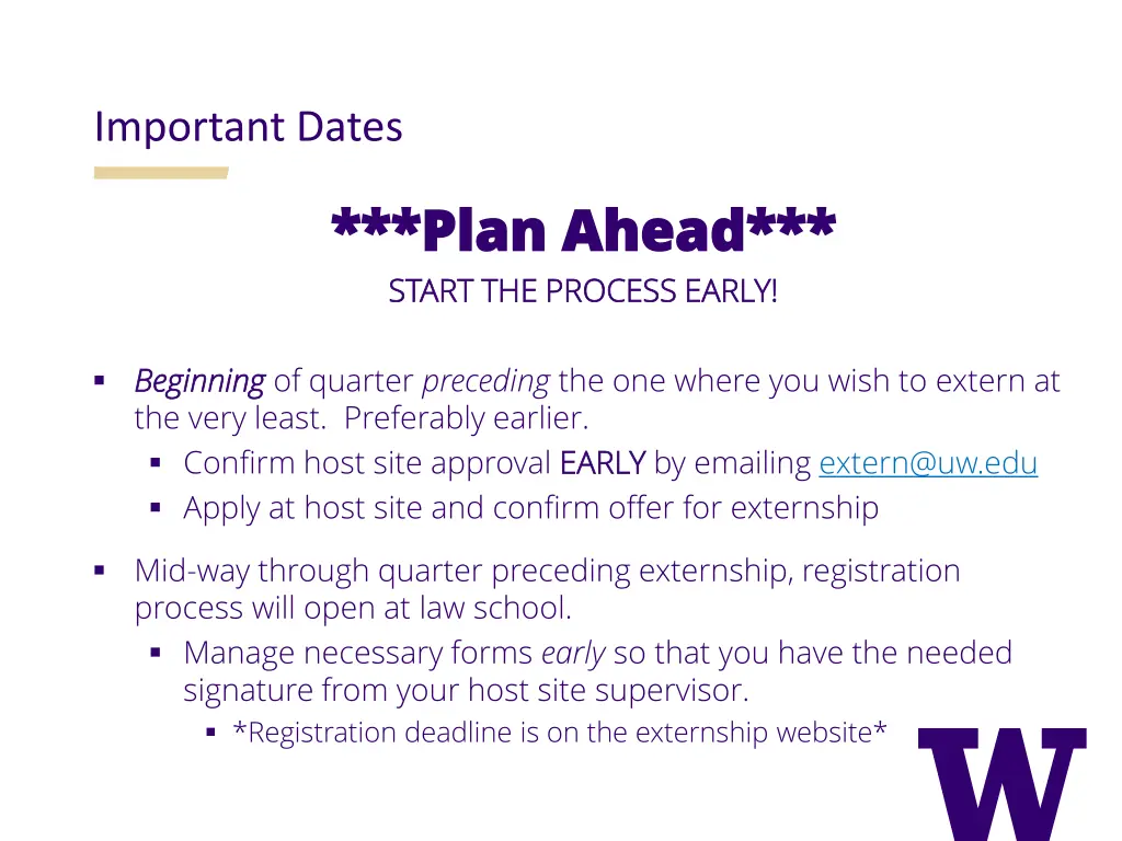 important dates