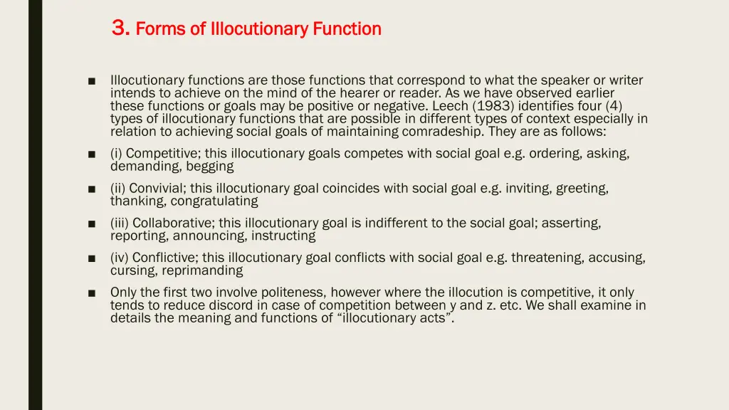 3 3 forms of forms of illocutionary