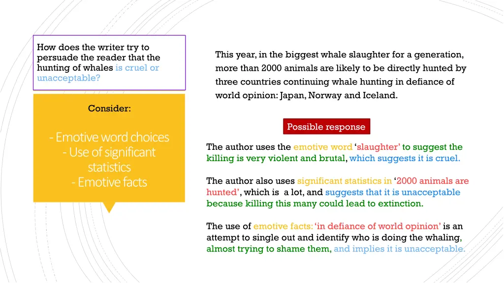 how does the writer try to persuade the reader 3