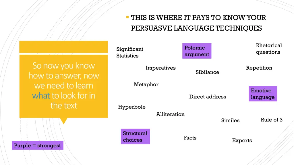 this is where it pays to know your persuasve