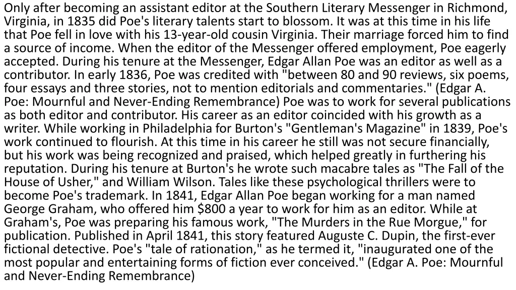 only after becoming an assistant editor