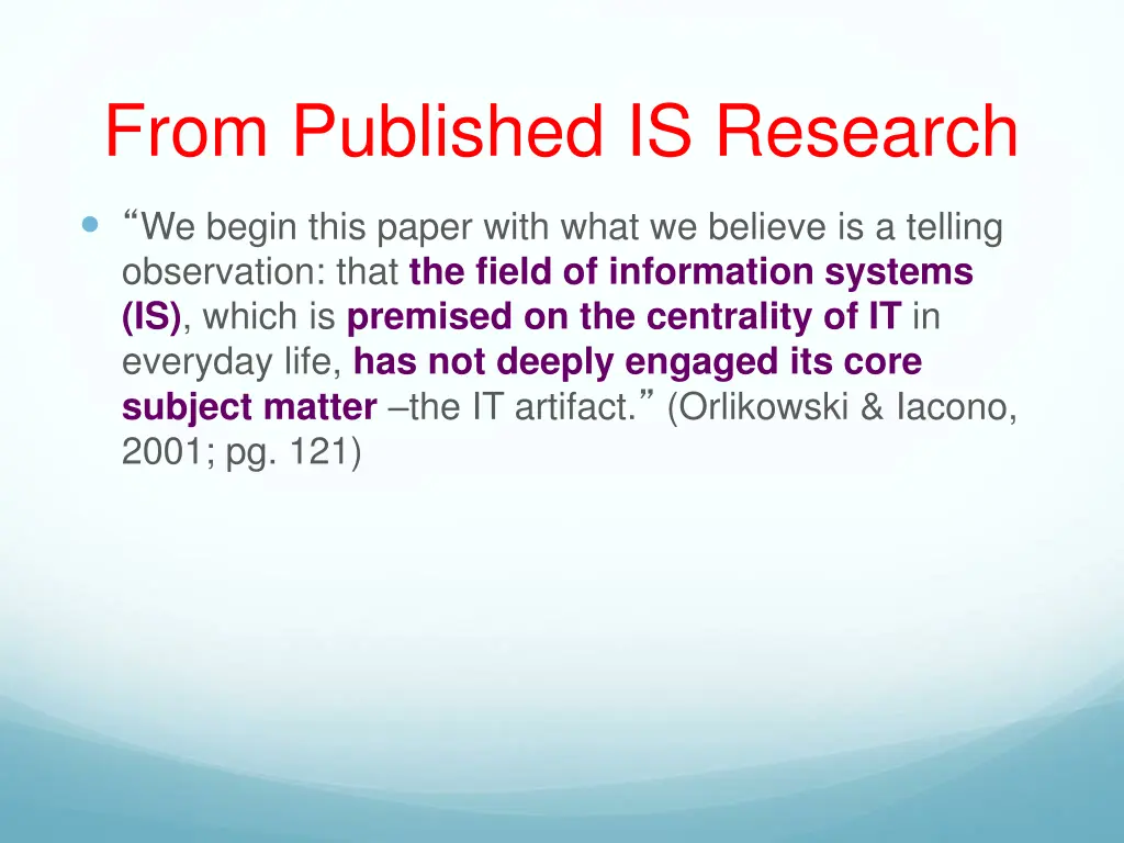 from published is research