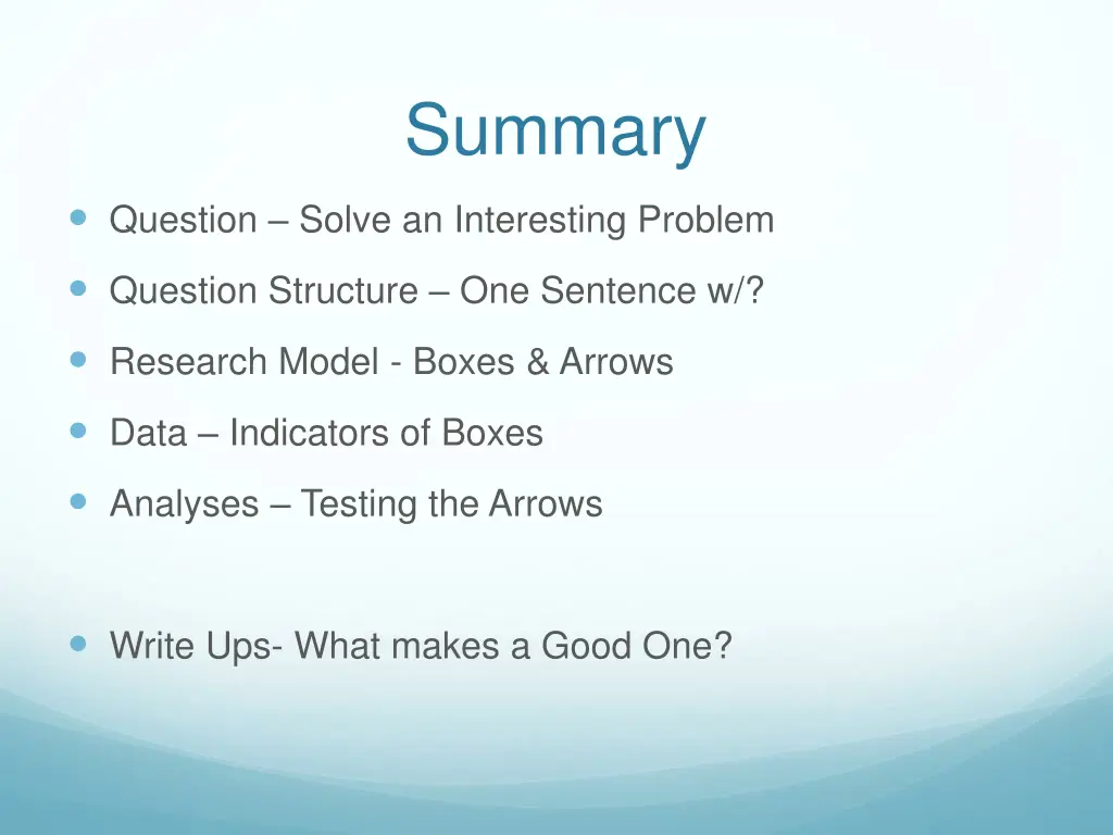 summary