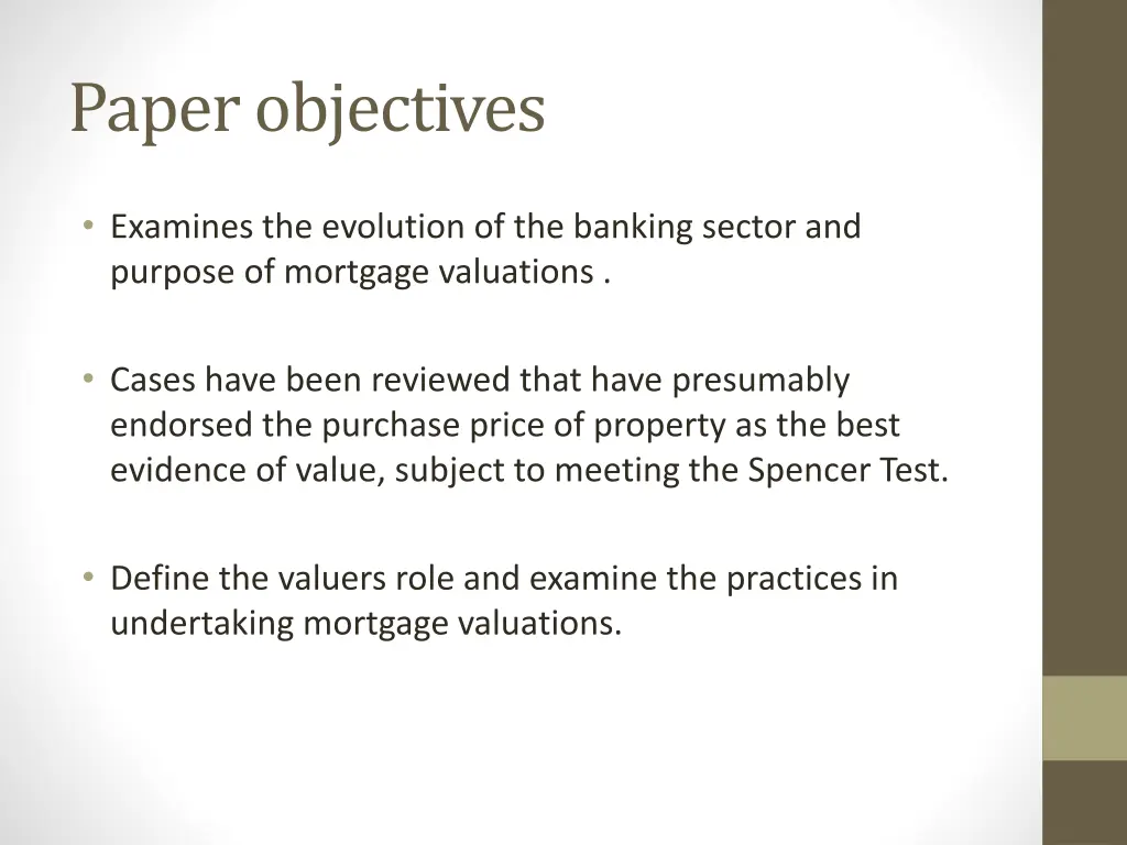 paper objectives