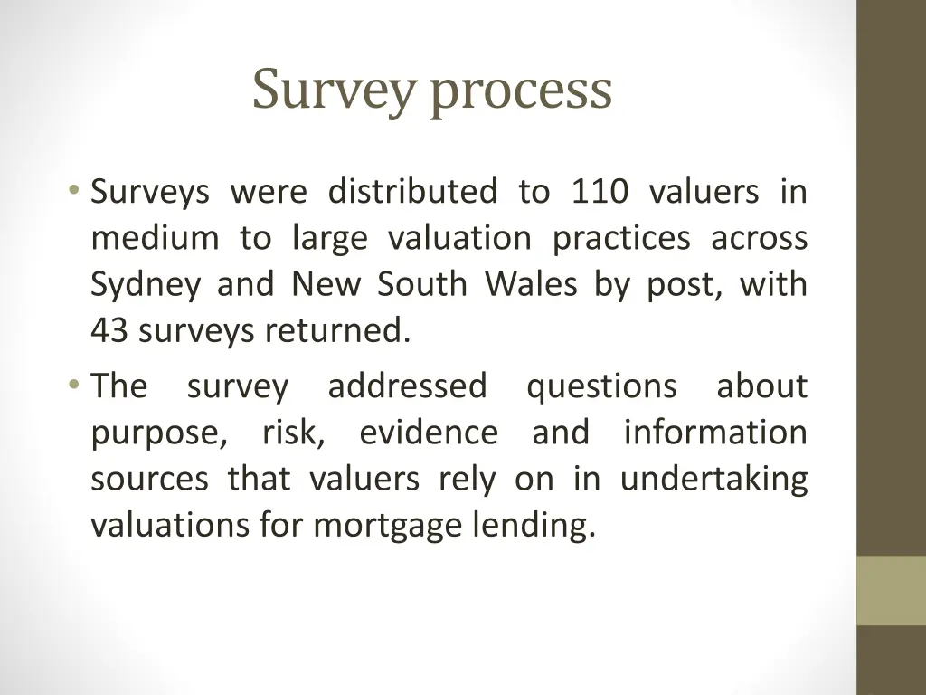 survey process