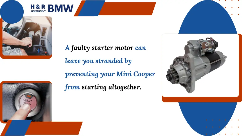a faulty starter motor can