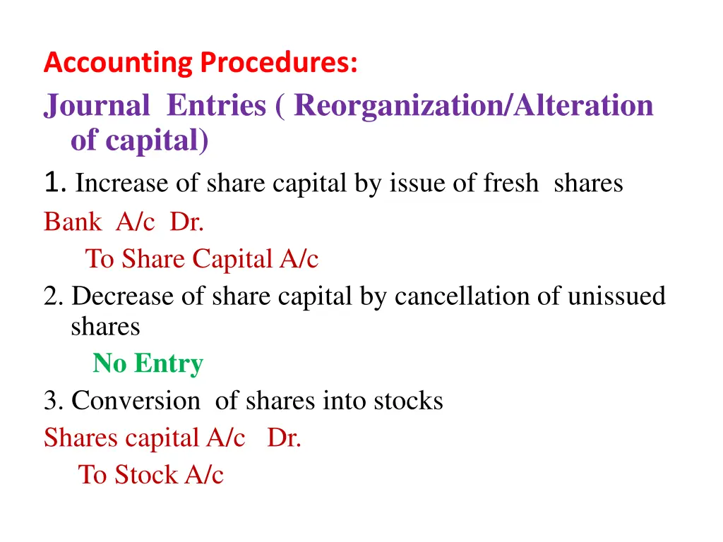 accounting procedures journal entries