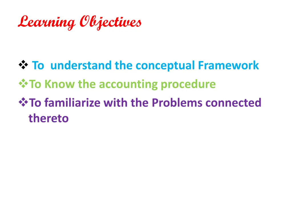 learning objectives