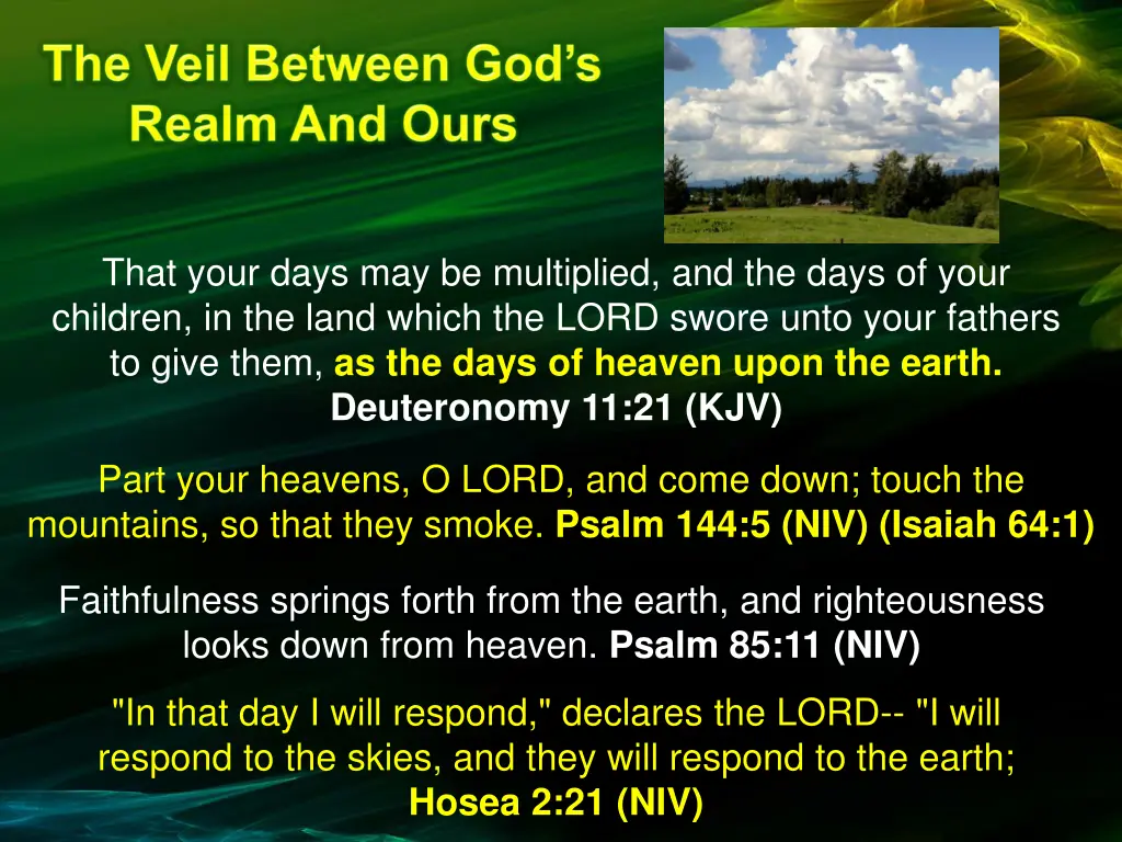 that your days may be multiplied and the days