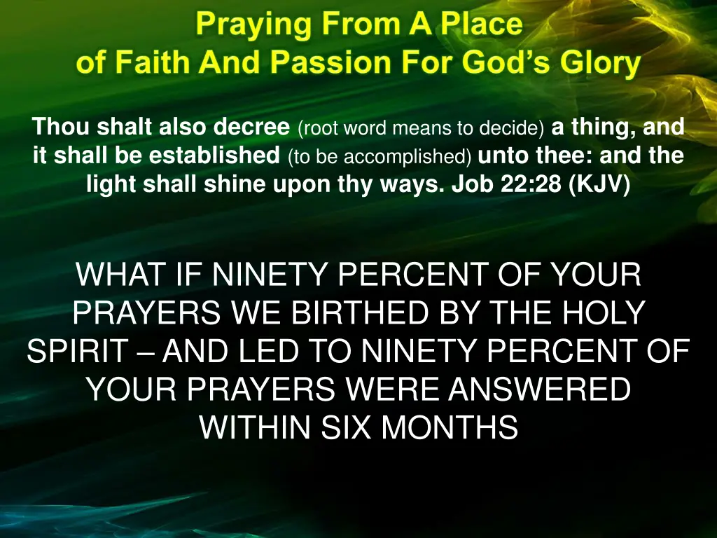 thou shalt also decree root word means to decide