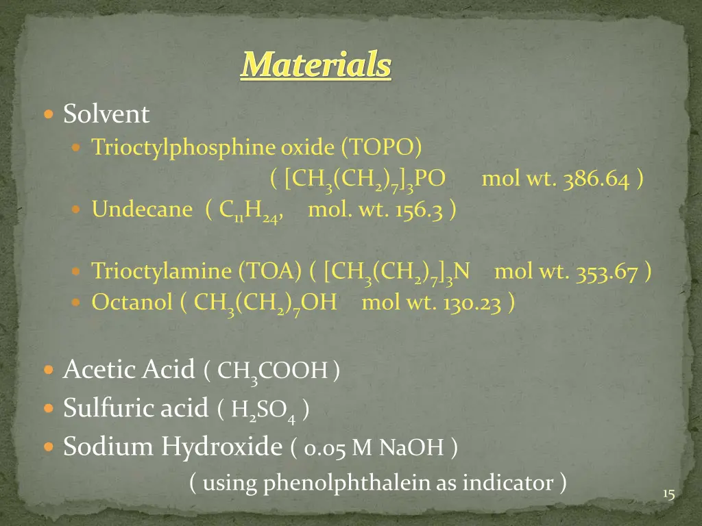 materials