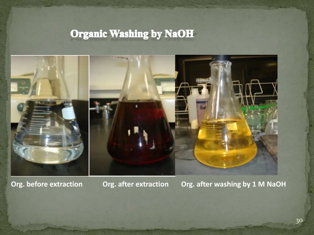 organic washing by naoh