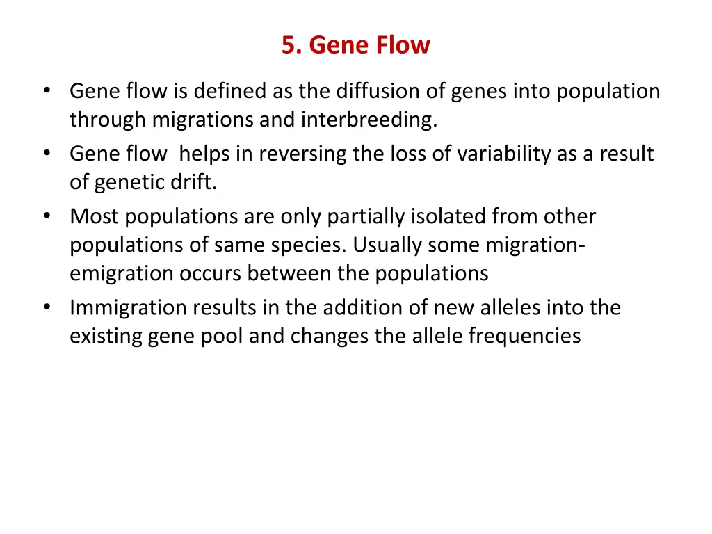 5 gene flow